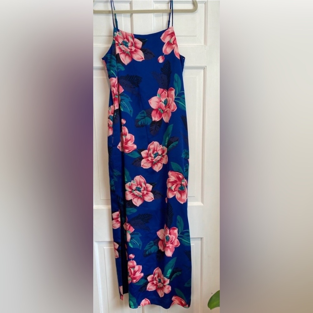 Banana Republic Blue Floral Maxi Dress